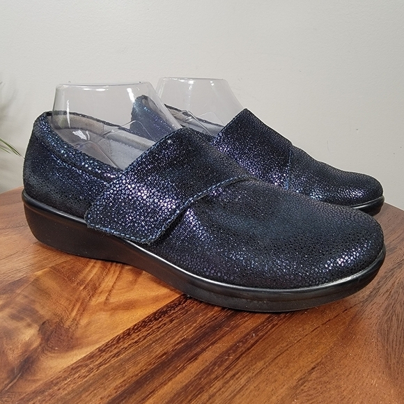 Alegria Lauryn Professional Loafers Blue Sparkle Size 39 - Picture 4 of 17